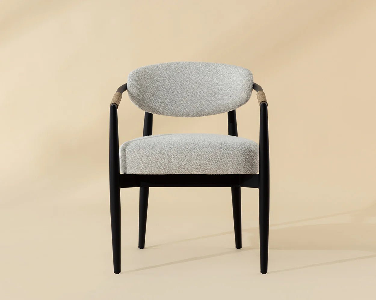 Marita Dining Armchair - Black - Louis Cream - Central Designs