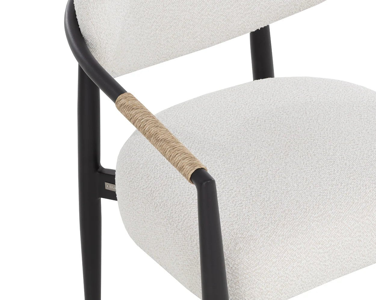 Marita Dining Armchair - Black - Louis Cream - Central Designs