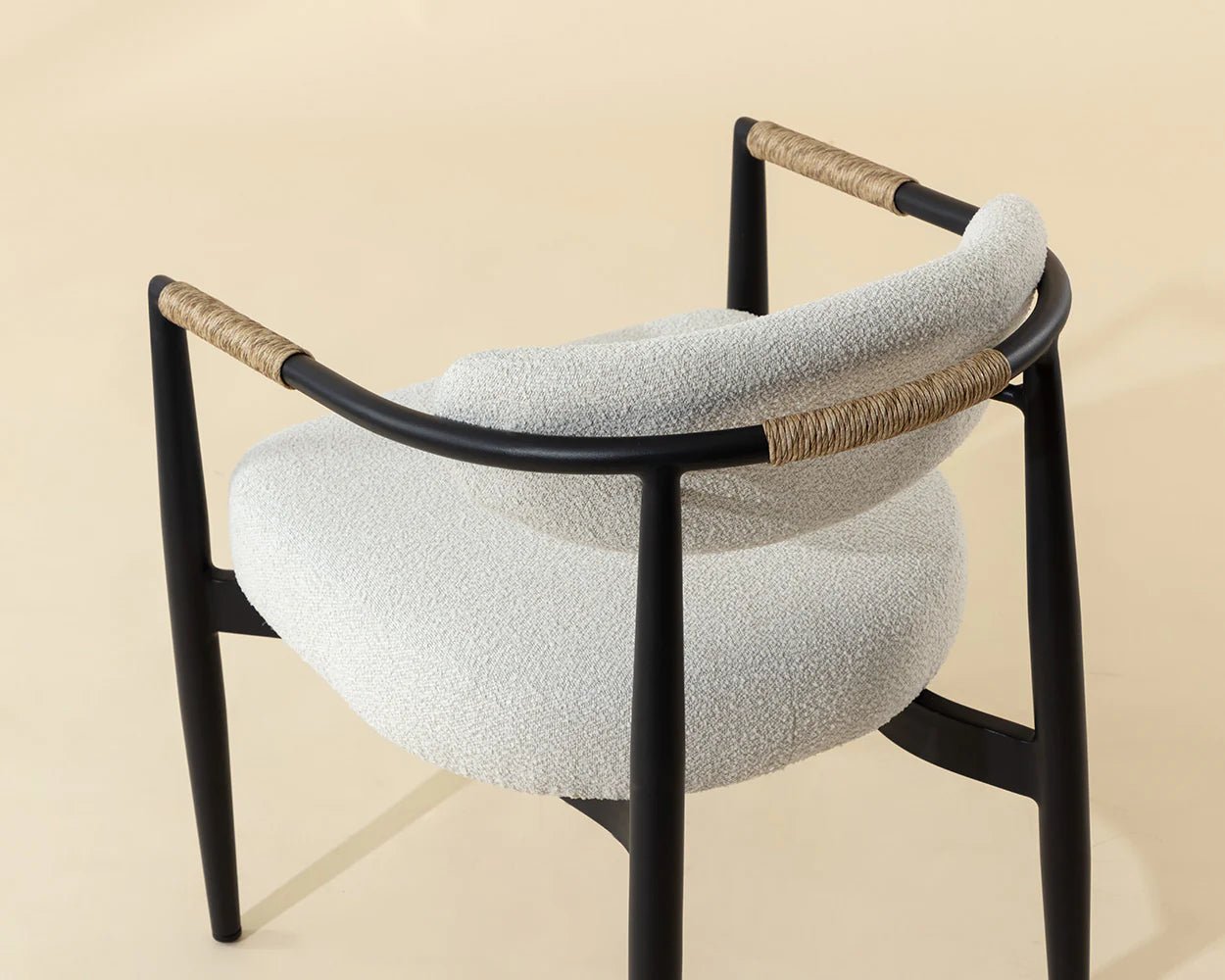 Marita Dining Armchair - Black - Louis Cream - Central Designs
