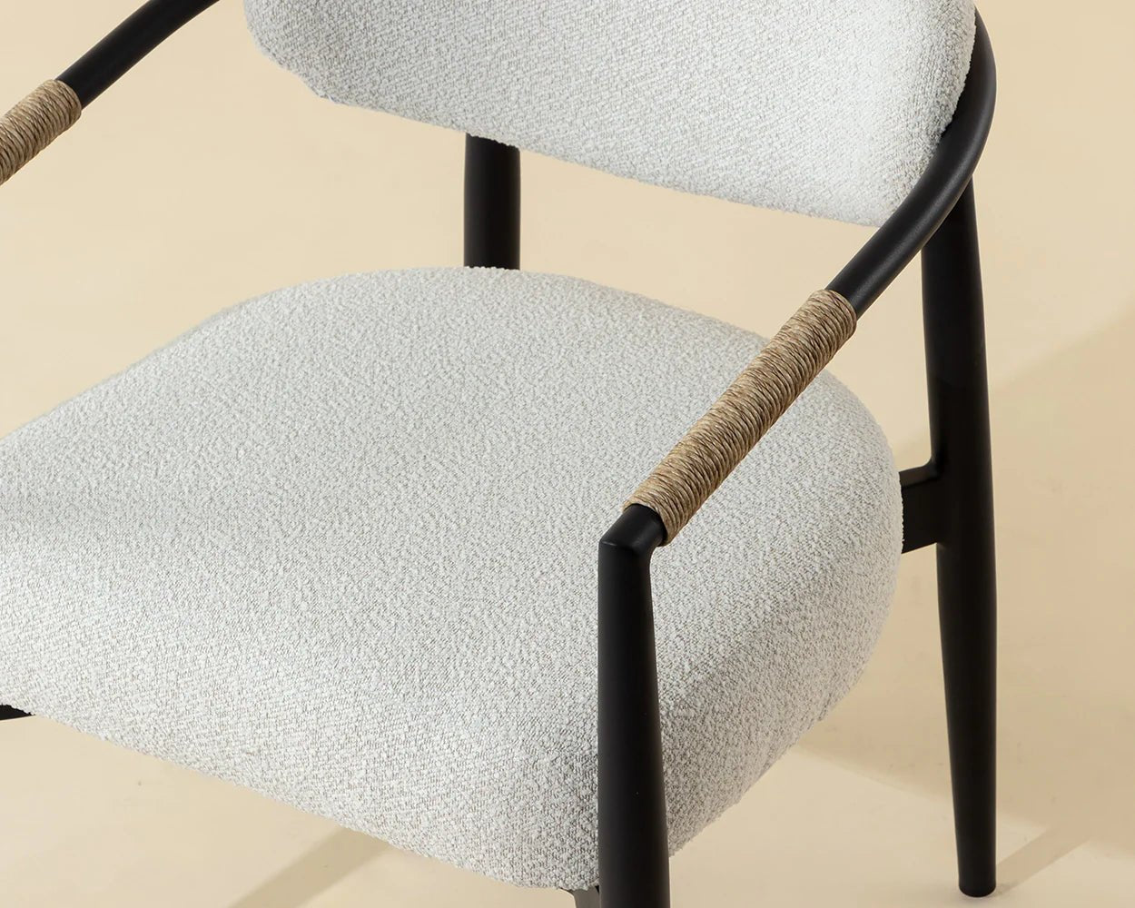Marita Dining Armchair - Black - Louis Cream - Central Designs