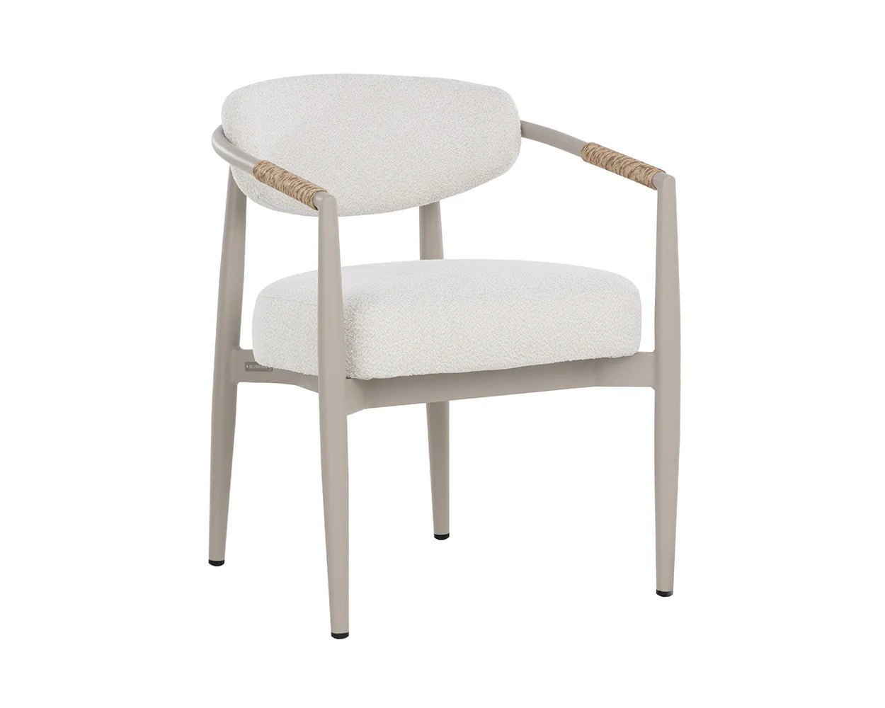 Marita Dining Armchair - Greige - Louis Cream - Central Designs