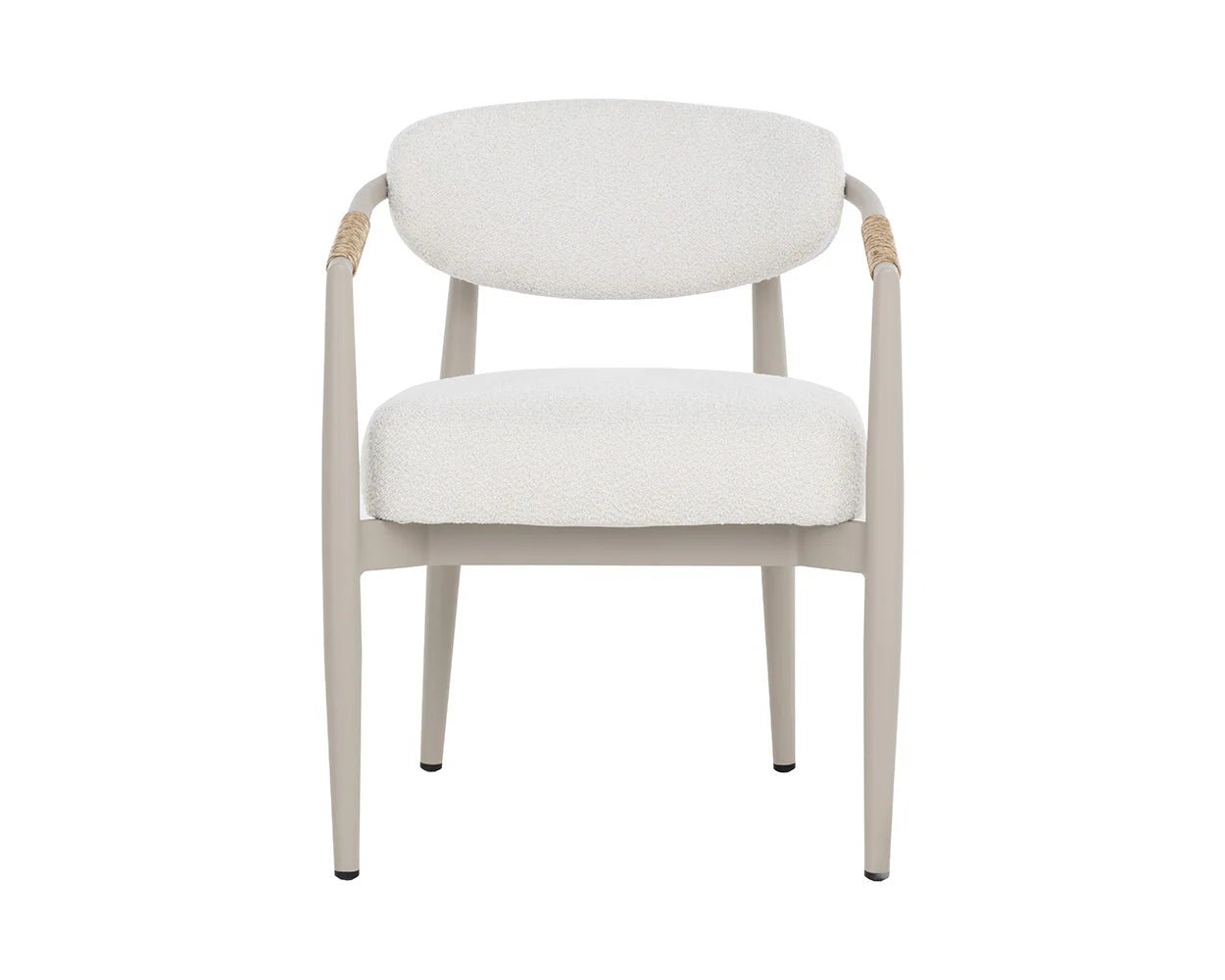 Marita Dining Armchair - Greige - Louis Cream - Central Designs