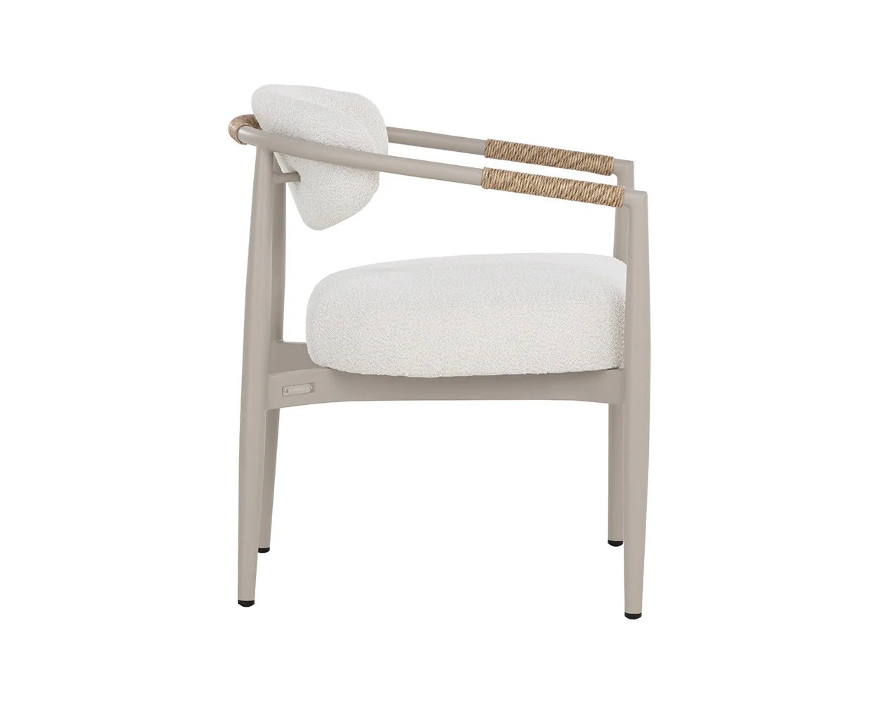 Marita Dining Armchair - Greige - Louis Cream - Central Designs