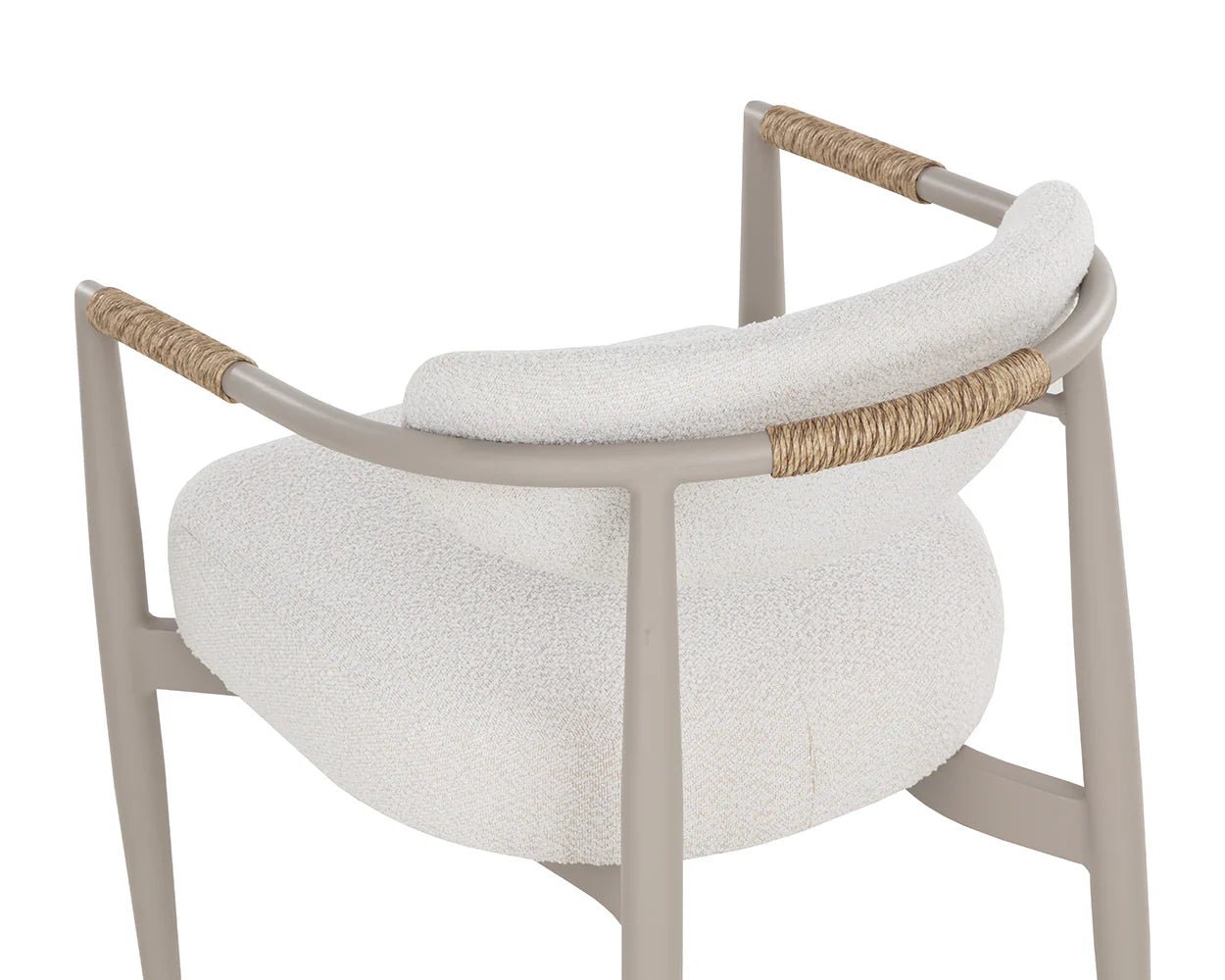 Marita Dining Armchair - Greige - Louis Cream - Central Designs
