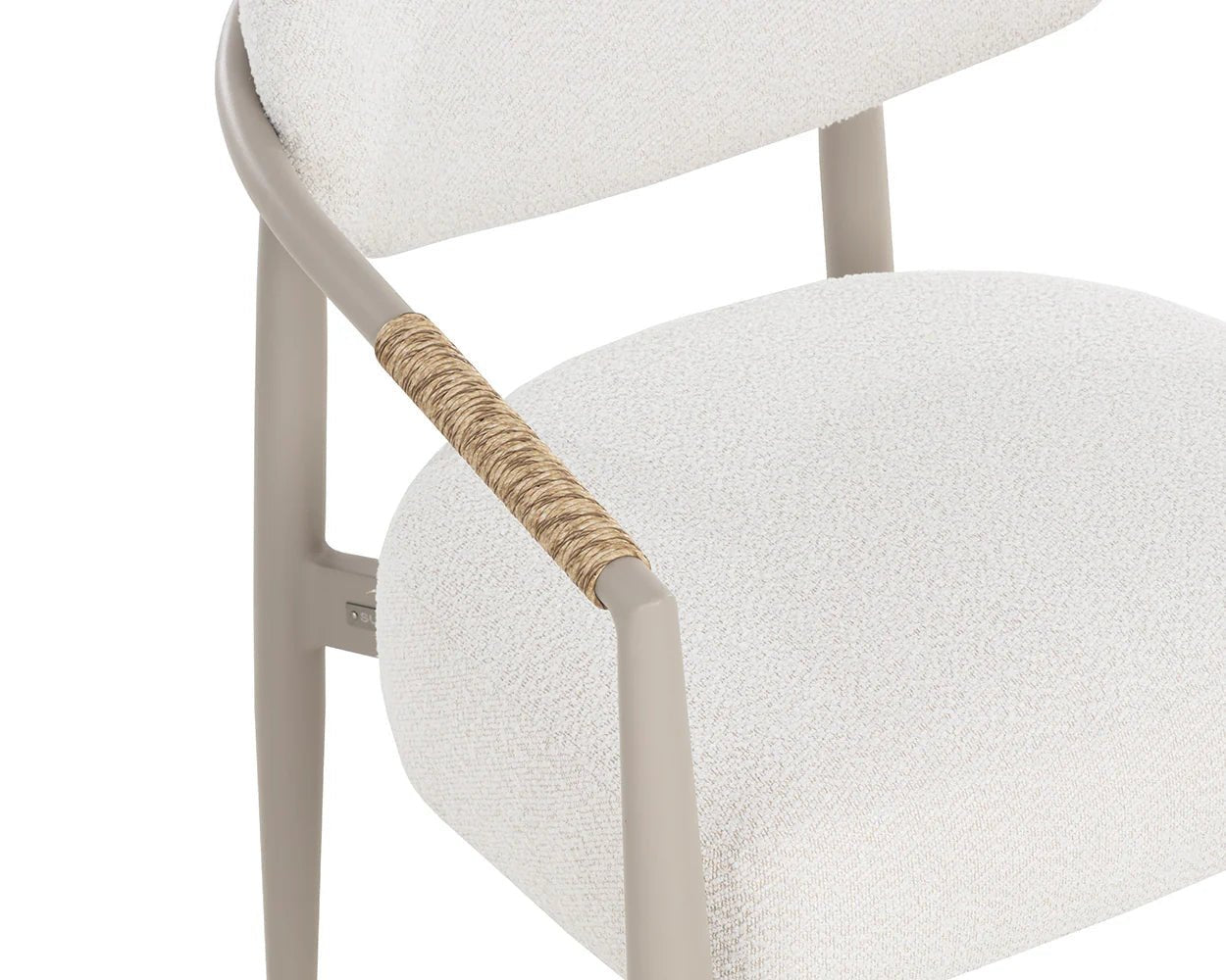 Marita Dining Armchair - Greige - Louis Cream - Central Designs