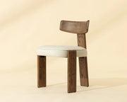 Horton Dining Chair - Warm Brown - Geralt Linen - Central Designs