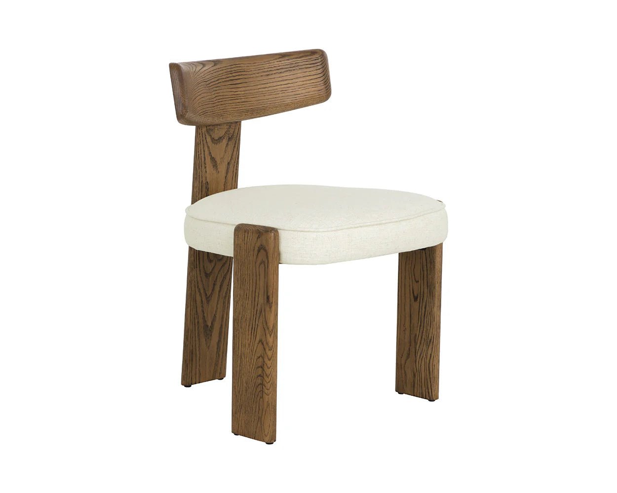 Horton Dining Chair - Warm Brown - Geralt Linen - Central Designs