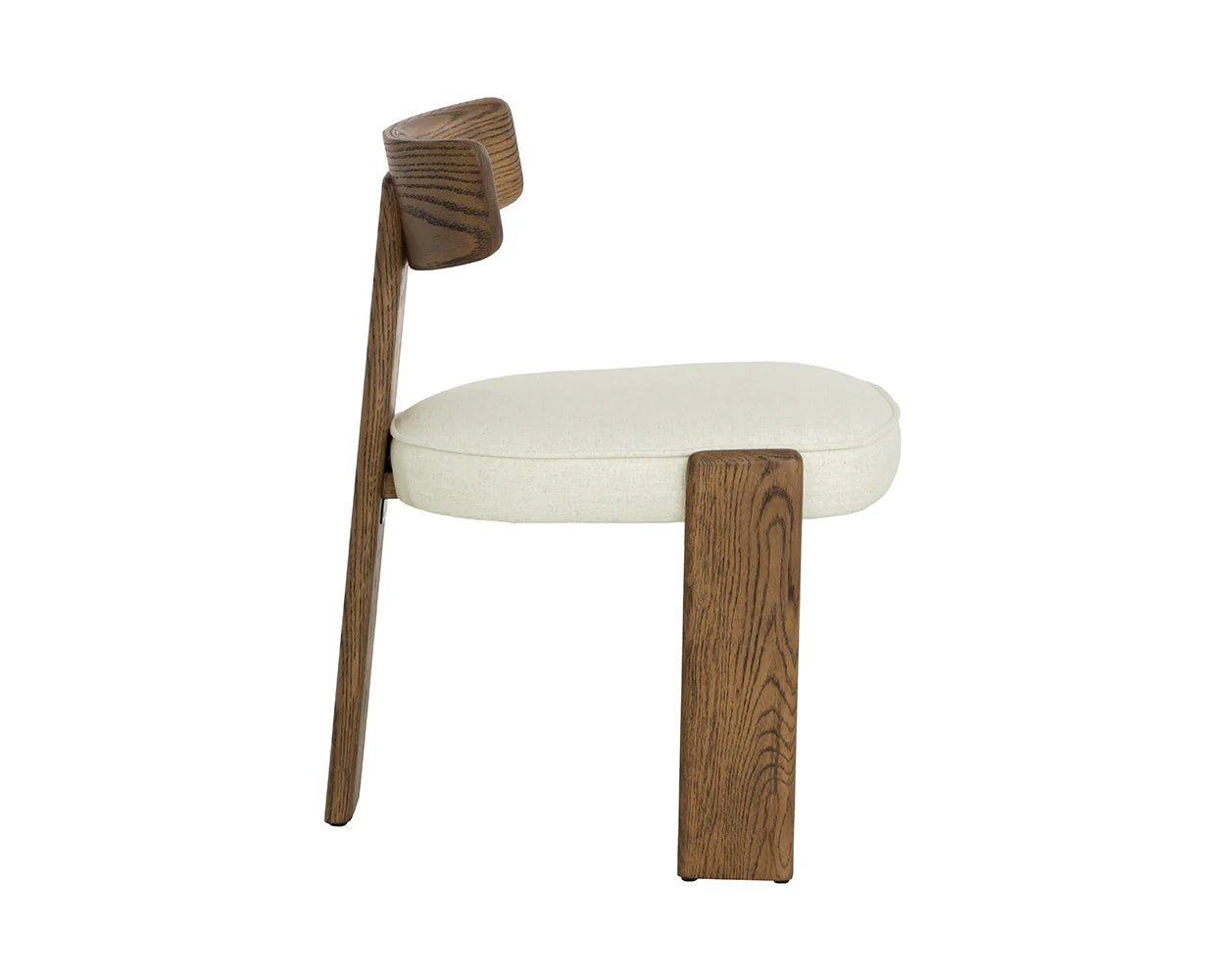Horton Dining Chair - Warm Brown - Geralt Linen - Central Designs
