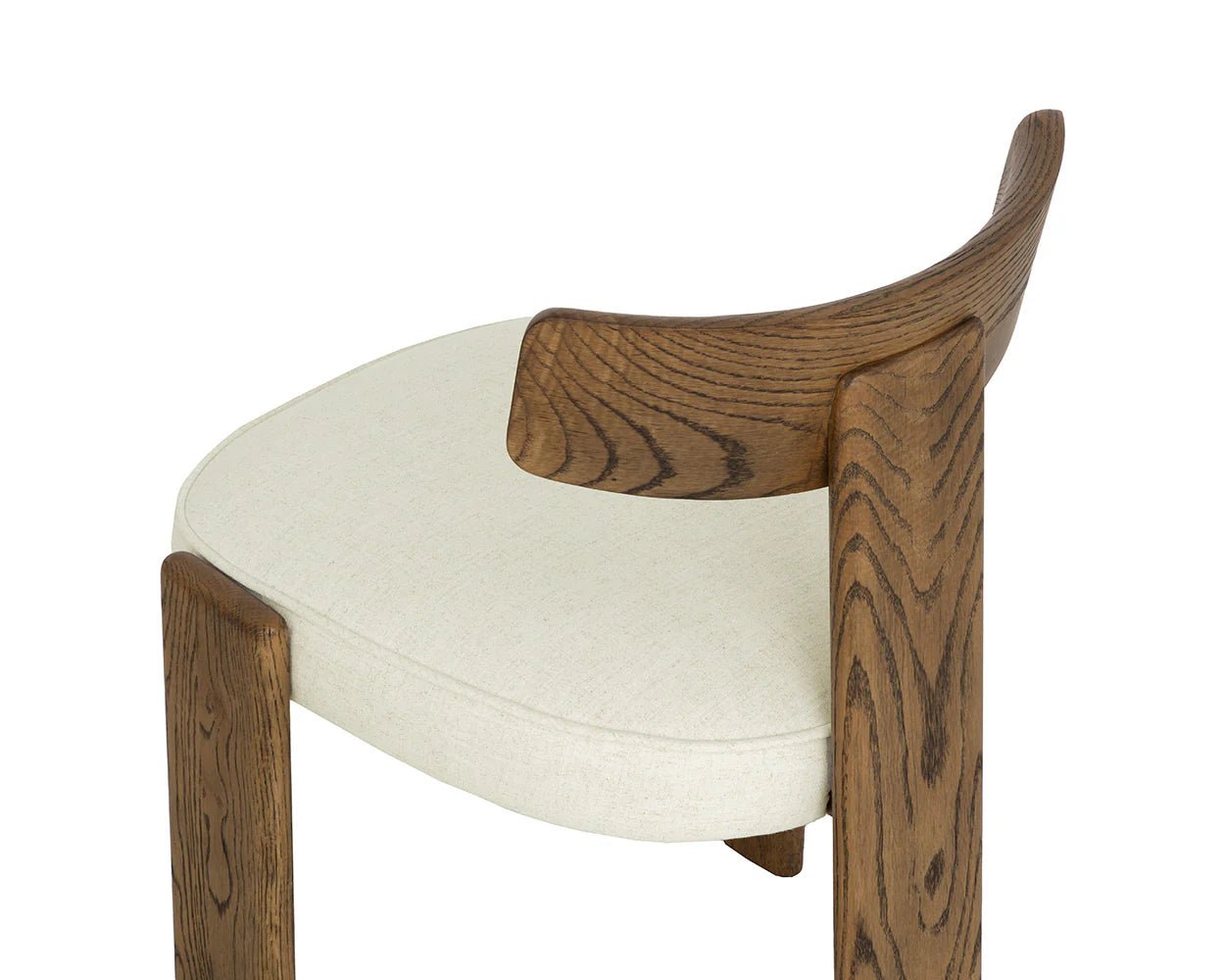 Horton Dining Chair - Warm Brown - Geralt Linen - Central Designs