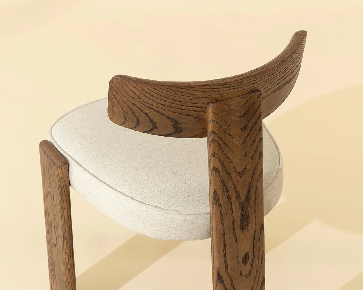 Horton Dining Chair - Warm Brown - Geralt Linen - Central Designs
