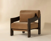 Reizo Lounge Chair - Distressed Brown - Kona Camel - Central Designs