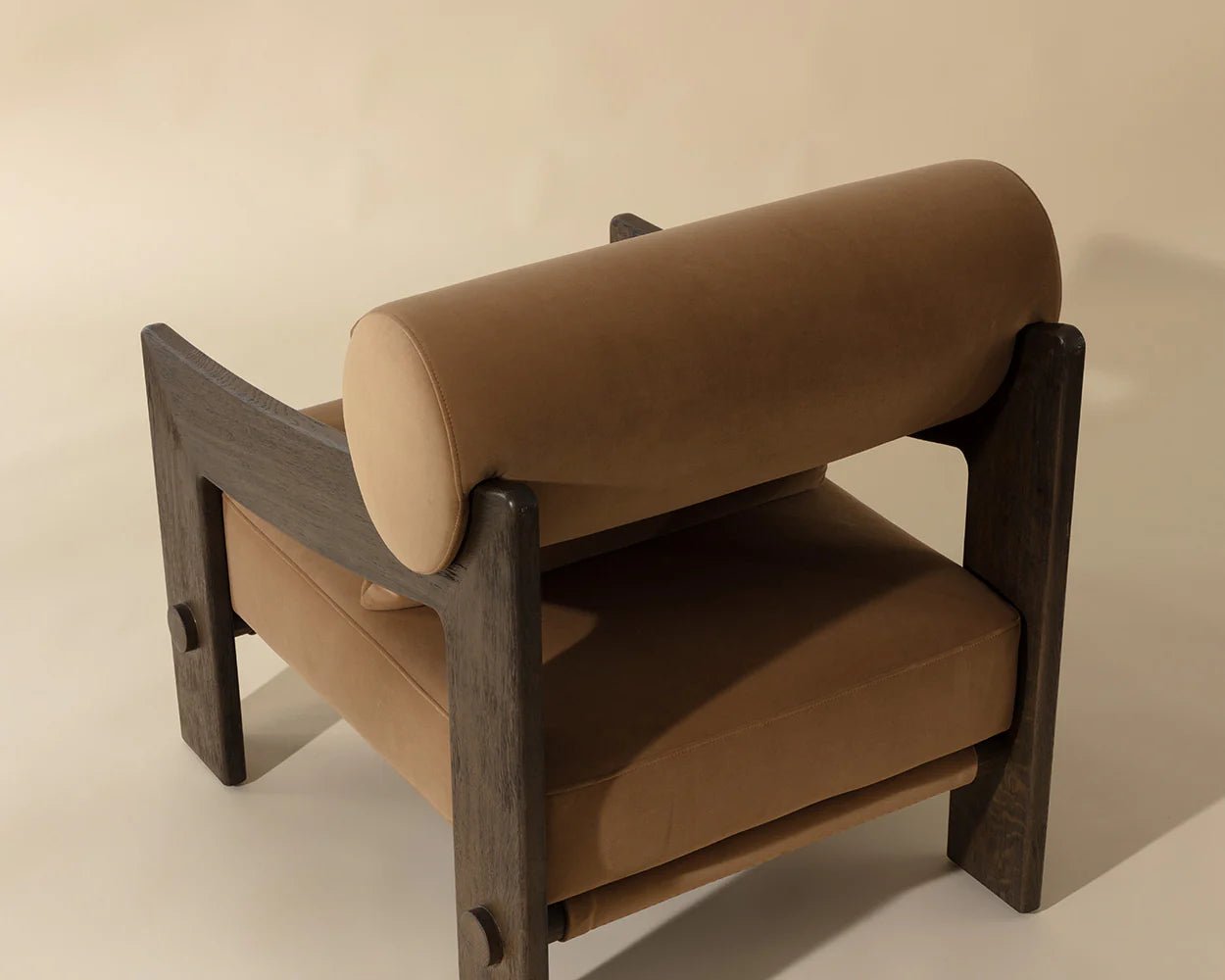 Reizo Lounge Chair - Distressed Brown - Kona Camel - Central Designs