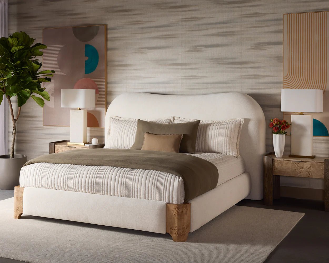 Knowles Bed - King - Eclipse White - Central Designs