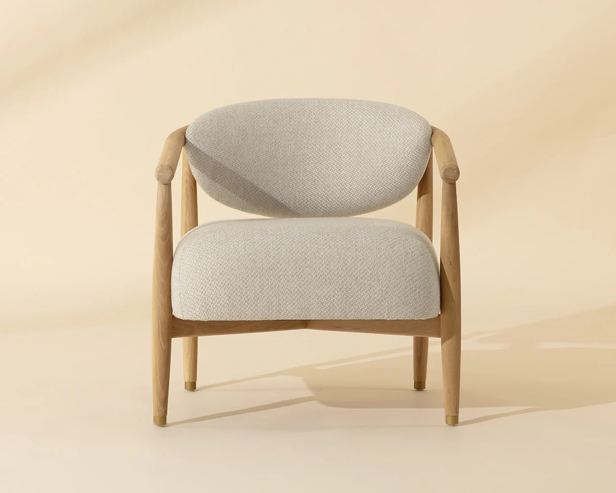 Sigrid Lounge Chair - Light Oak - Monument Oatmeal - Central Designs