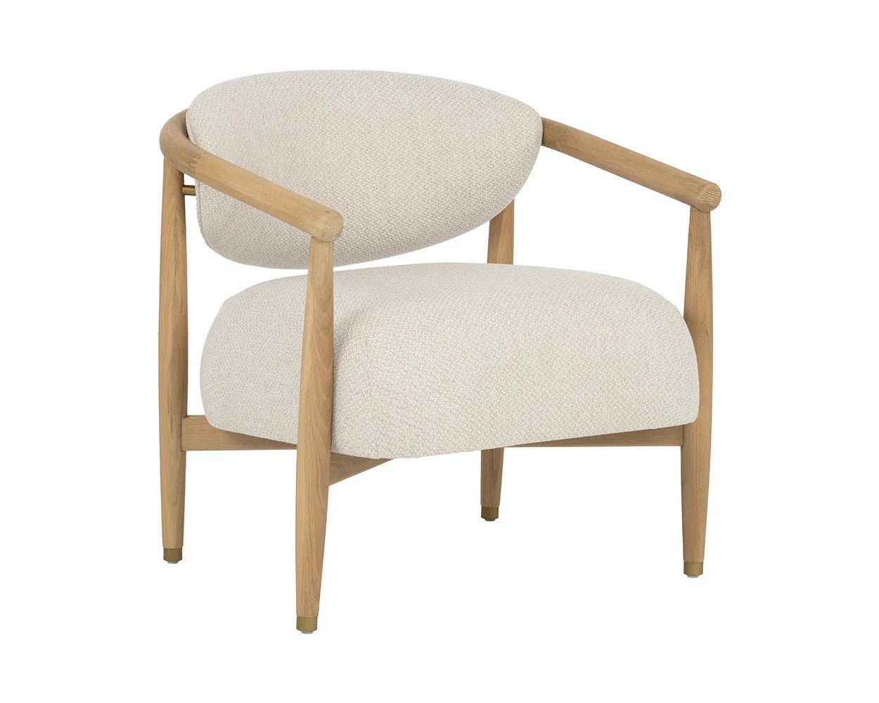Sigrid Lounge Chair - Light Oak - Monument Oatmeal - Central Designs