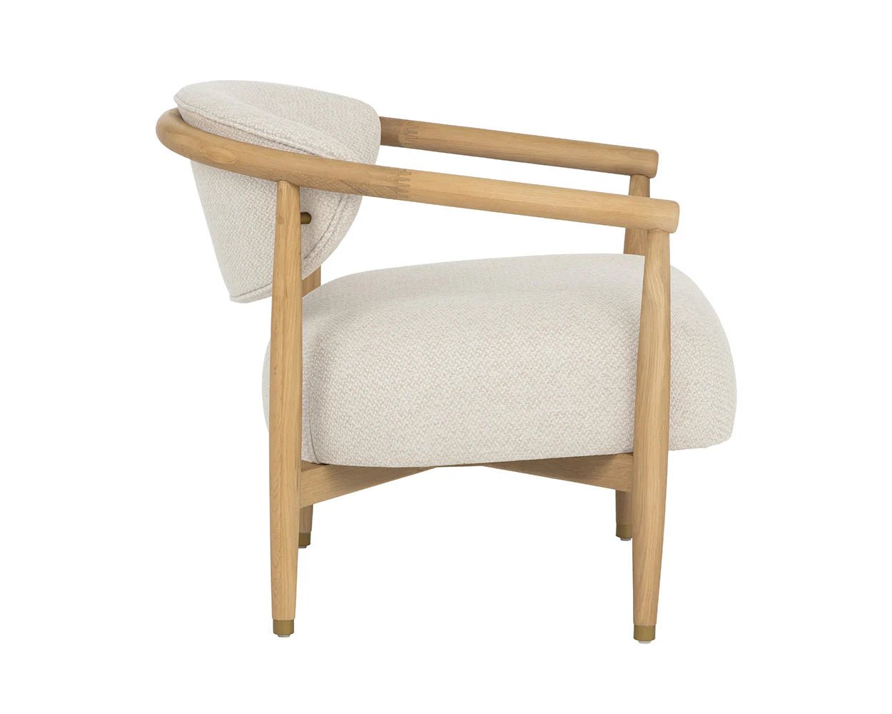 Sigrid Lounge Chair - Light Oak - Monument Oatmeal - Central Designs