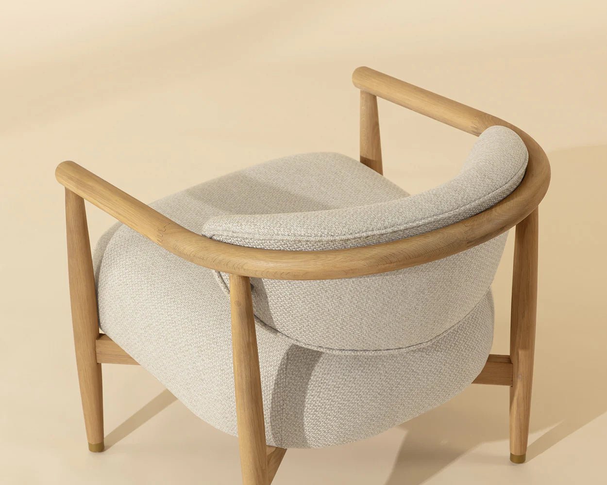 Sigrid Lounge Chair - Light Oak - Monument Oatmeal - Central Designs