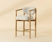 Sigrid Counter Stool - Light Oak - Monument Oatmeal - Central Designs