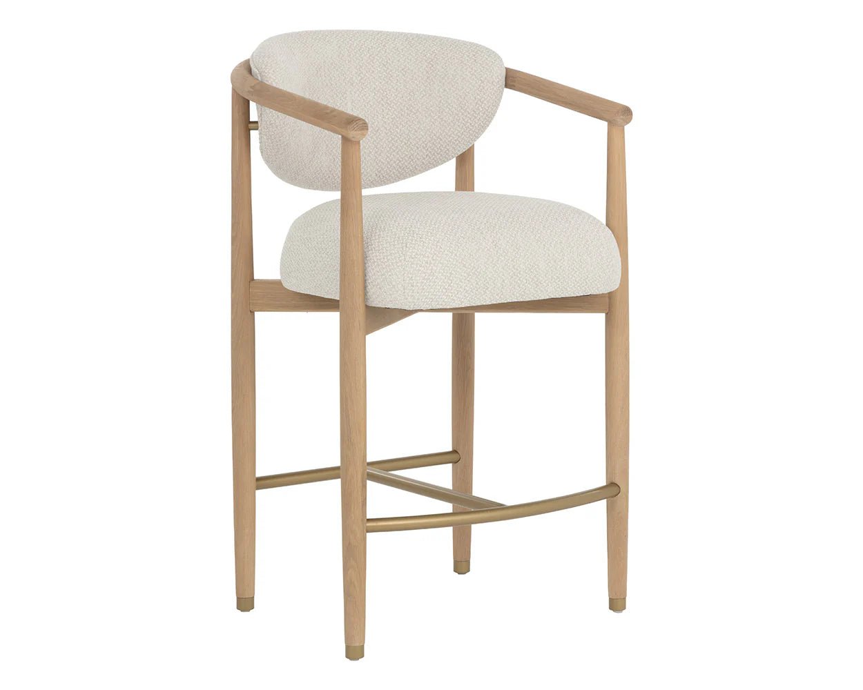 Sigrid Counter Stool - Light Oak - Monument Oatmeal - Central Designs