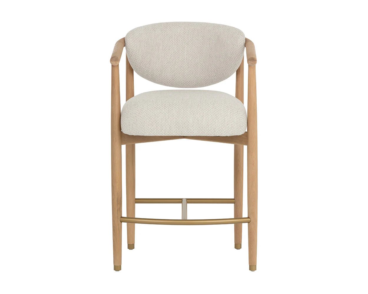 Sigrid Counter Stool - Light Oak - Monument Oatmeal - Central Designs