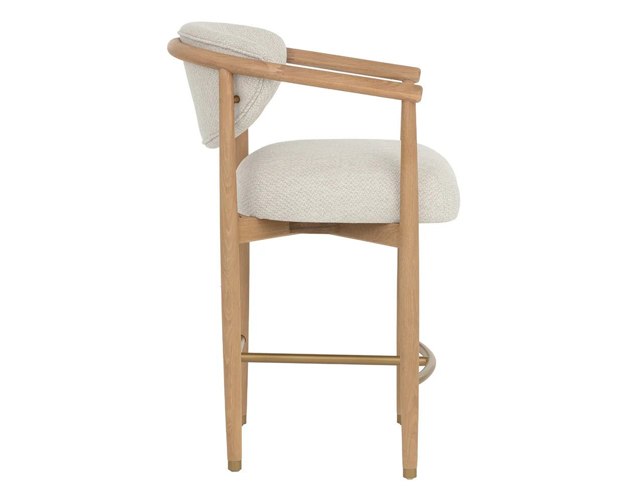 Sigrid Counter Stool - Light Oak - Monument Oatmeal - Central Designs