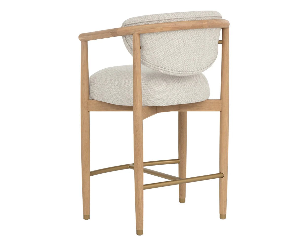 Sigrid Counter Stool - Light Oak - Monument Oatmeal - Central Designs
