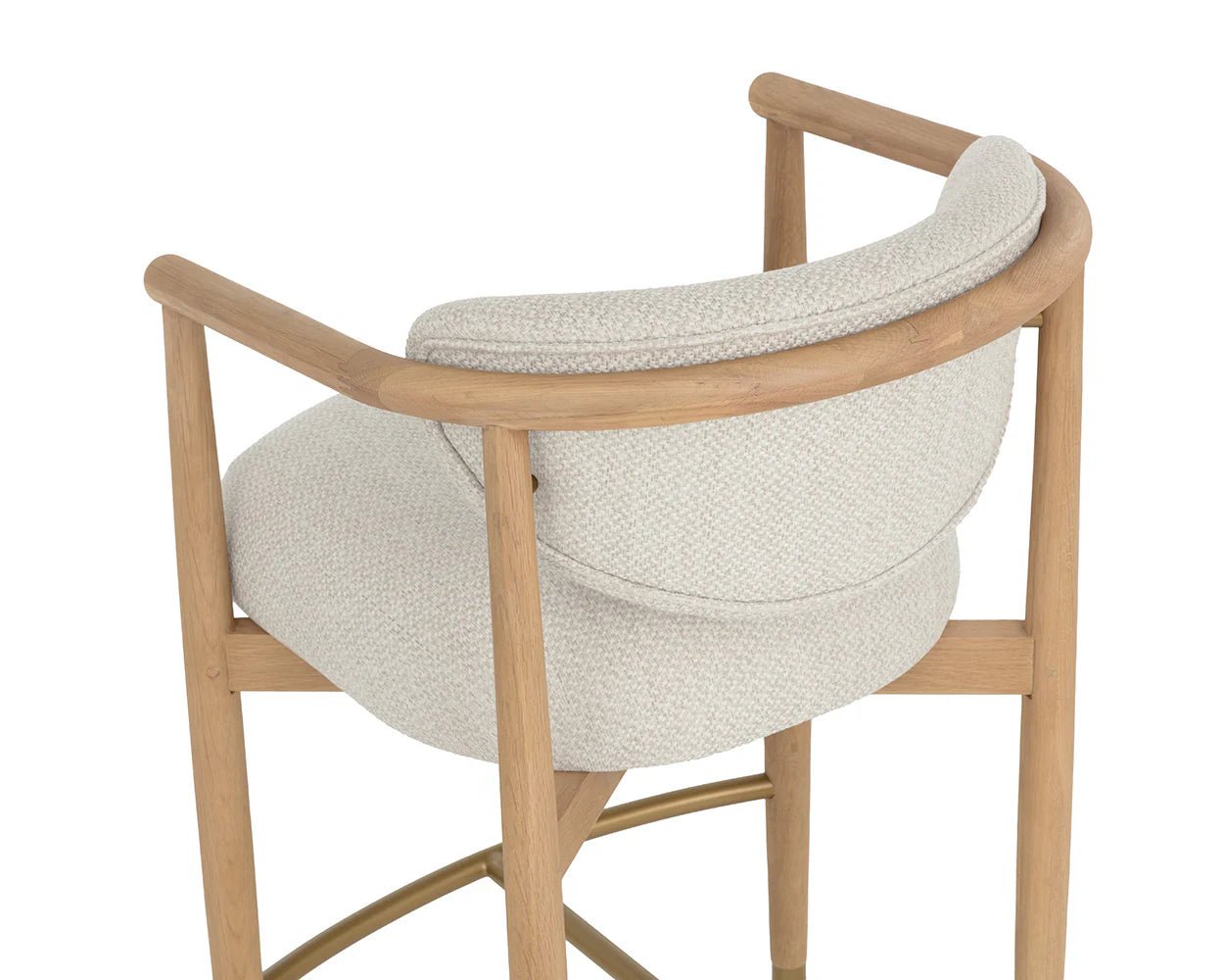 Sigrid Counter Stool - Light Oak - Monument Oatmeal - Central Designs