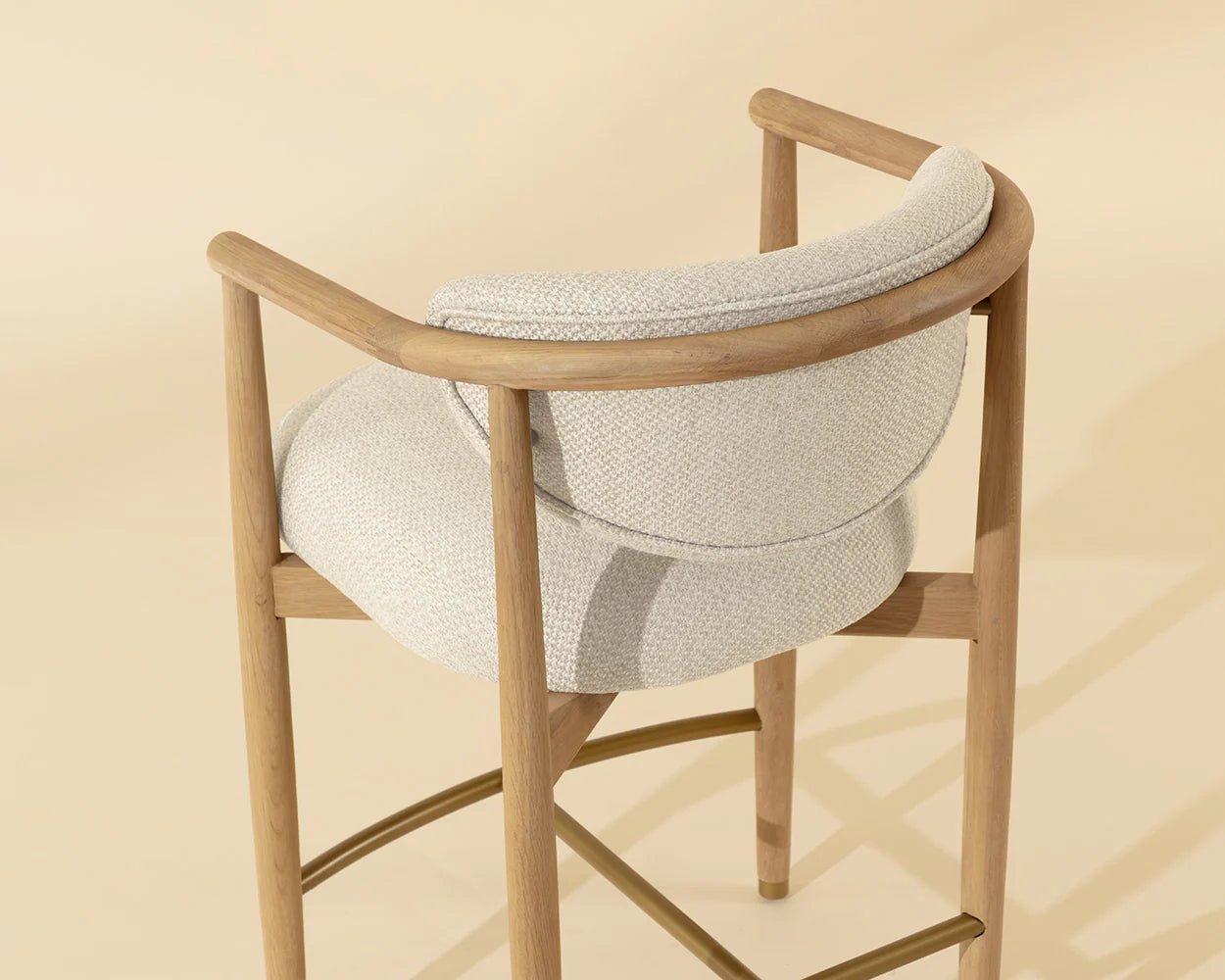 Sigrid Counter Stool - Light Oak - Monument Oatmeal - Central Designs