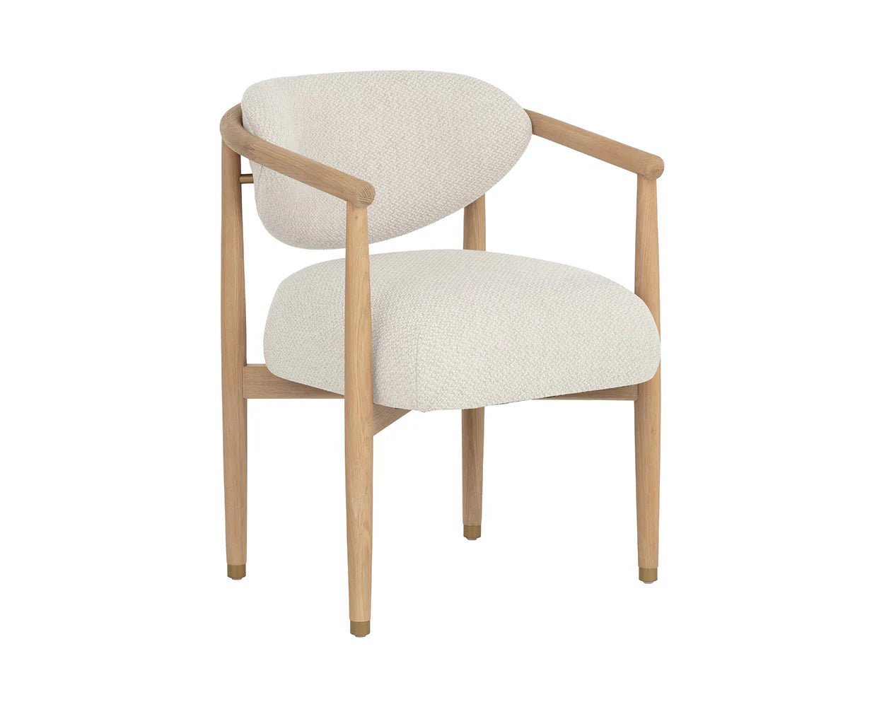 Sigrid Dining Armchair - Light Oak - Monument Oatmeal - Central Designs
