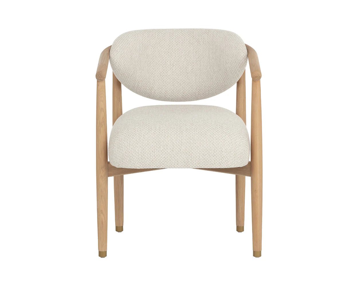 Sigrid Dining Armchair - Light Oak - Monument Oatmeal - Central Designs