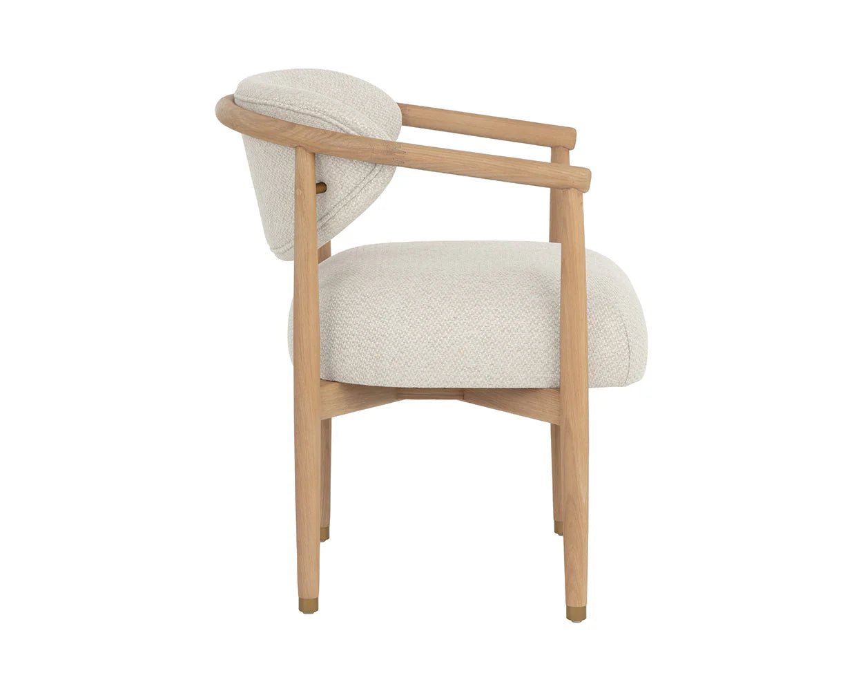 Sigrid Dining Armchair - Light Oak - Monument Oatmeal - Central Designs