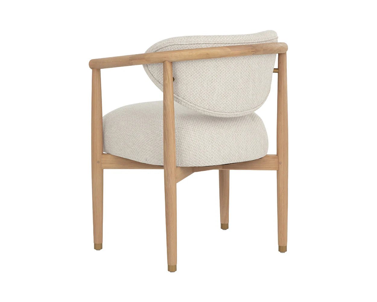 Sigrid Dining Armchair - Light Oak - Monument Oatmeal - Central Designs