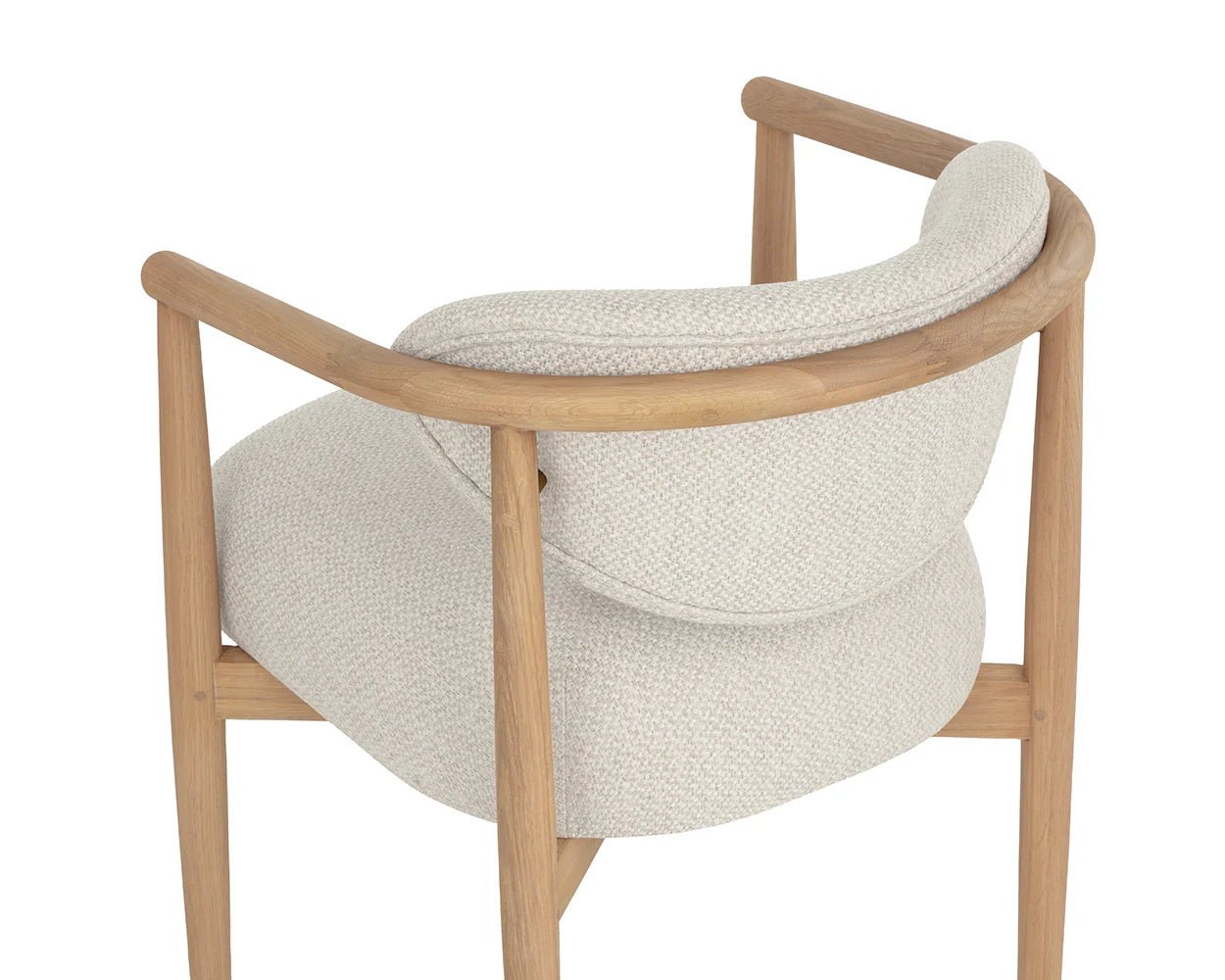 Sigrid Dining Armchair - Light Oak - Monument Oatmeal - Central Designs