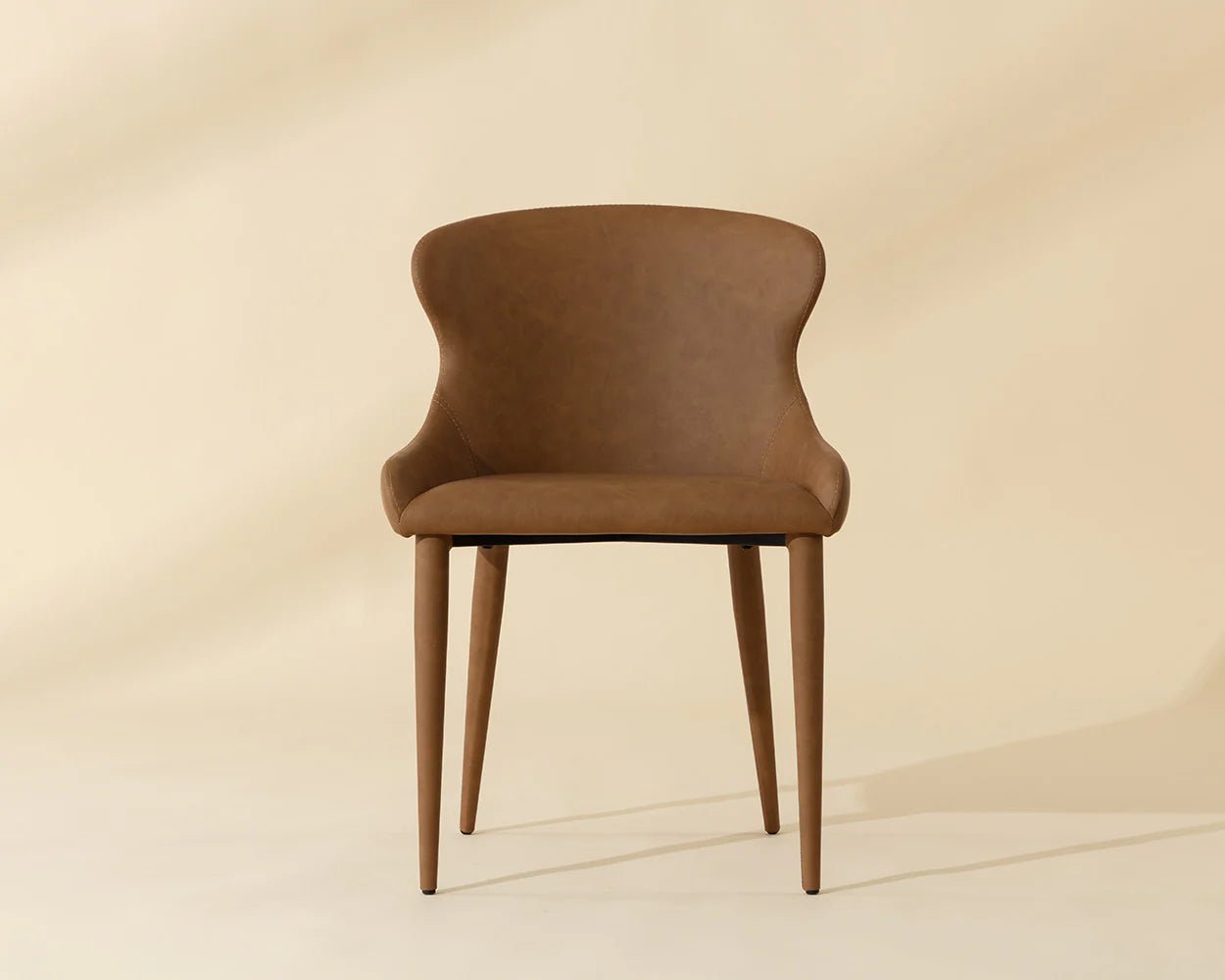 Evora Dining Chair - Milliken Cognac - Central Designs