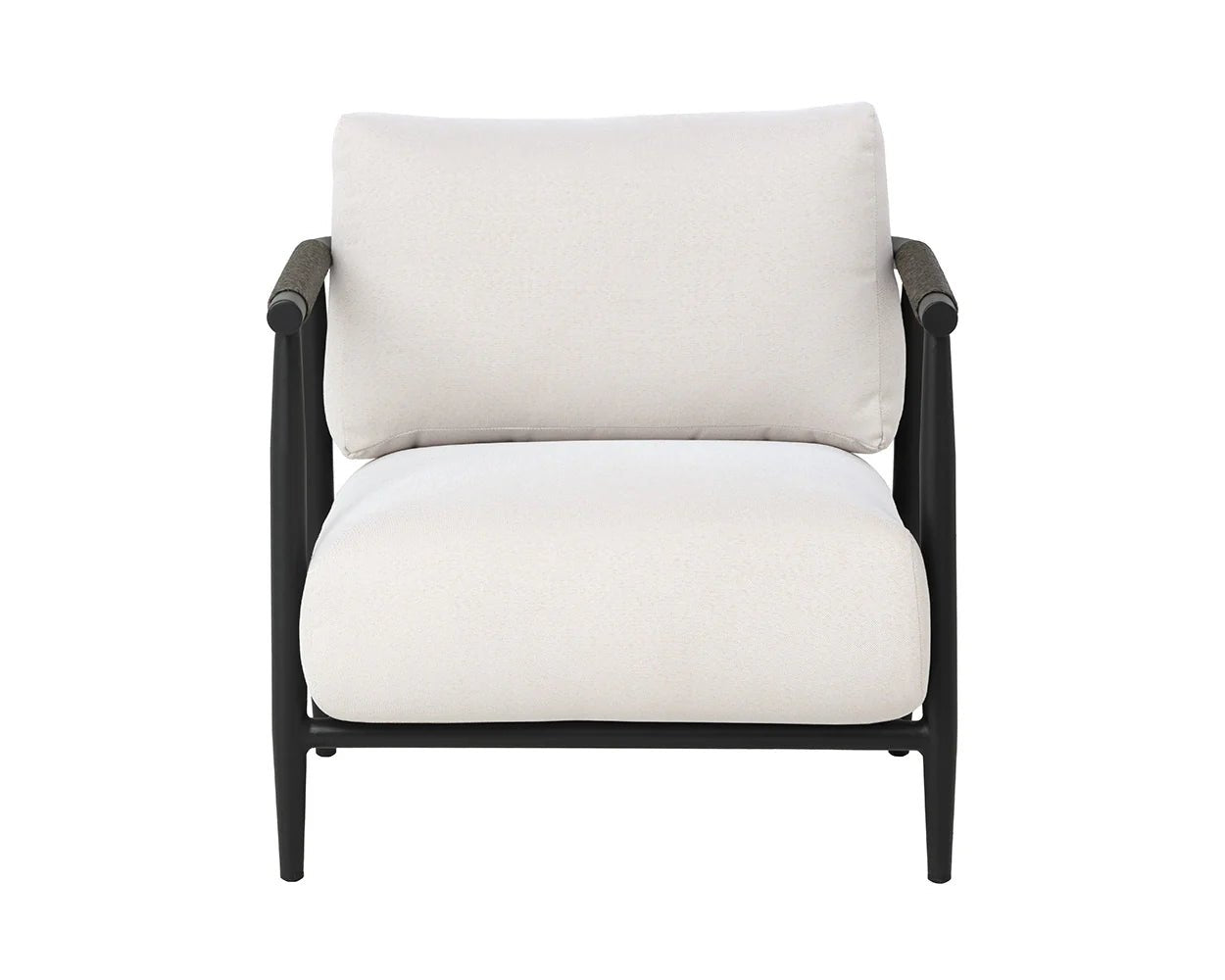 Muros Lounge Chair - Black - Palazzo Cream - Central Designs