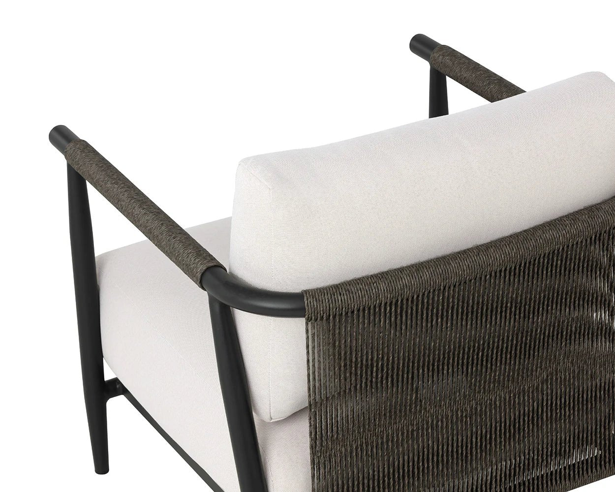 Muros Lounge Chair - Black - Palazzo Cream - Central Designs