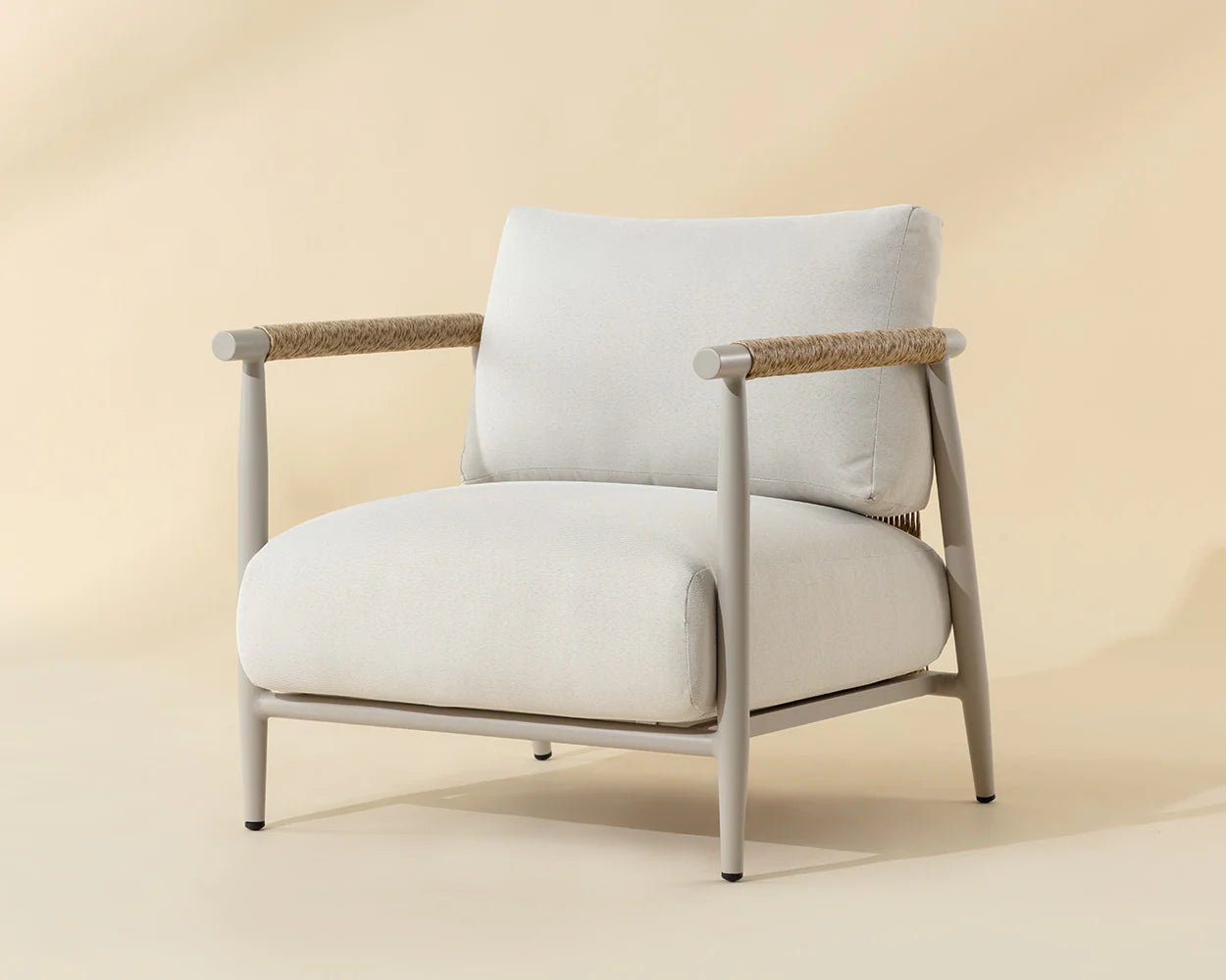 Muros Lounge Chair - Greige - Palazzo Cream - Central Designs