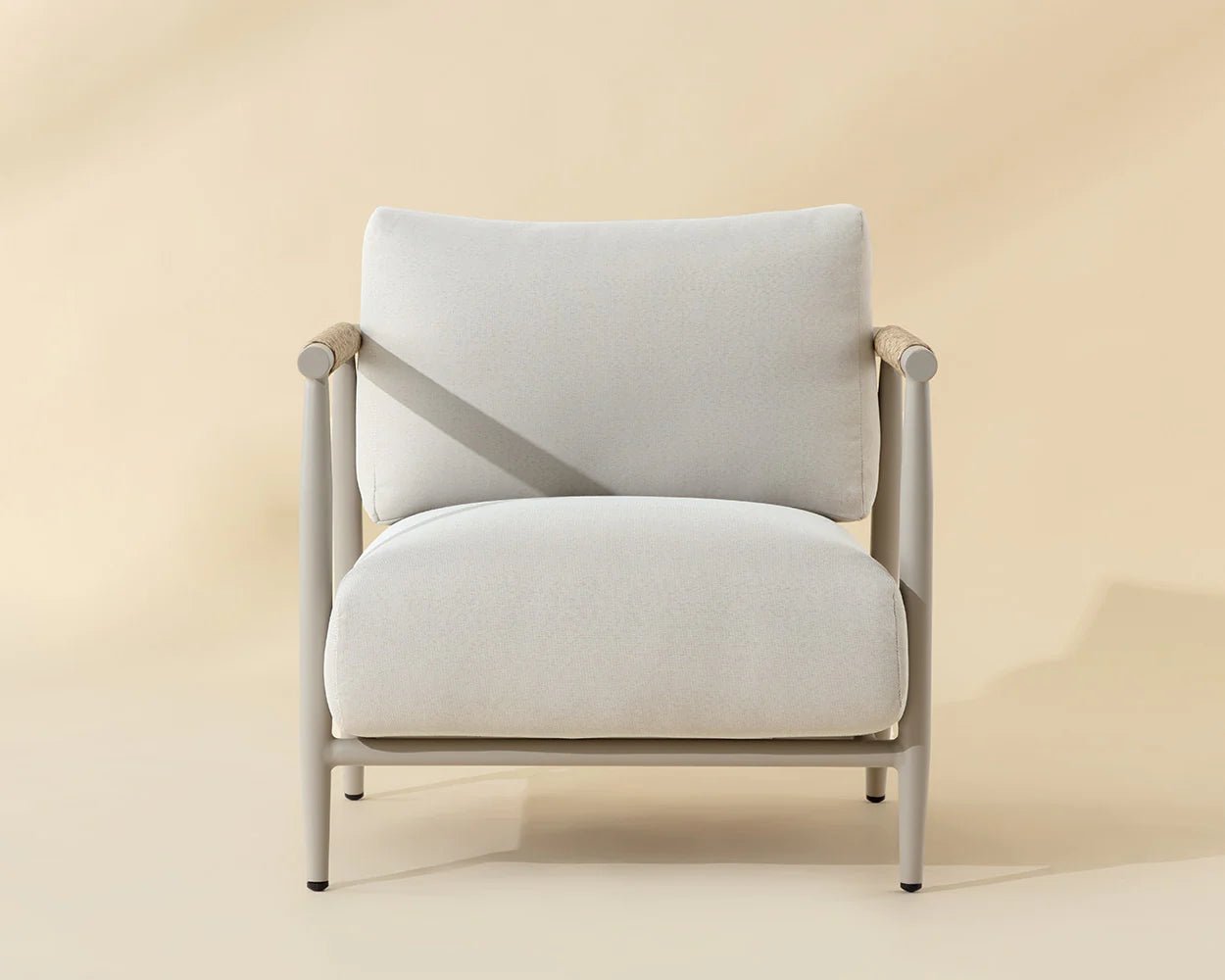 Muros Lounge Chair - Greige - Palazzo Cream - Central Designs
