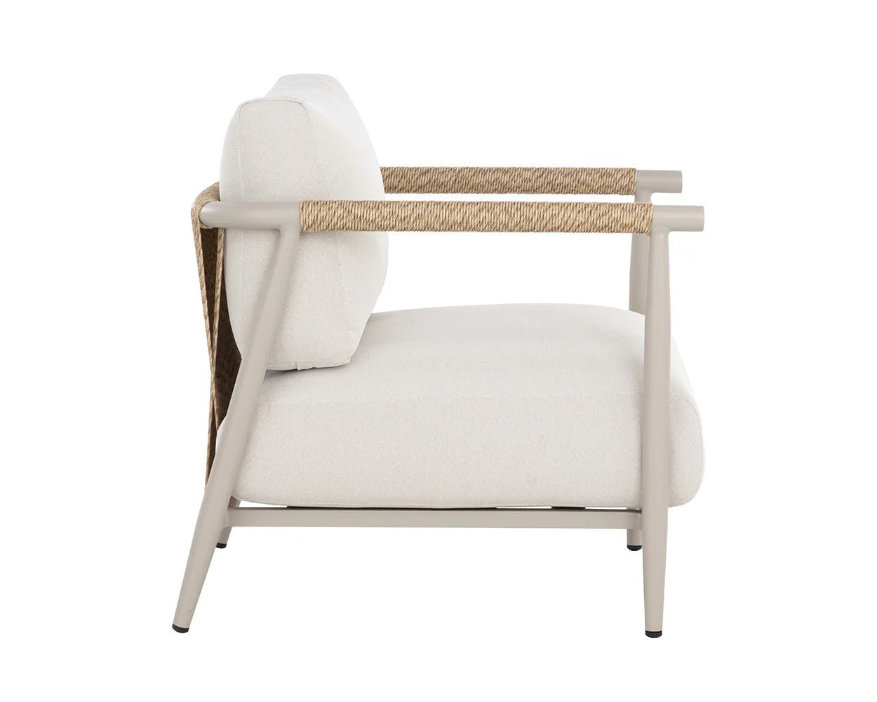 Muros Lounge Chair - Greige - Palazzo Cream - Central Designs