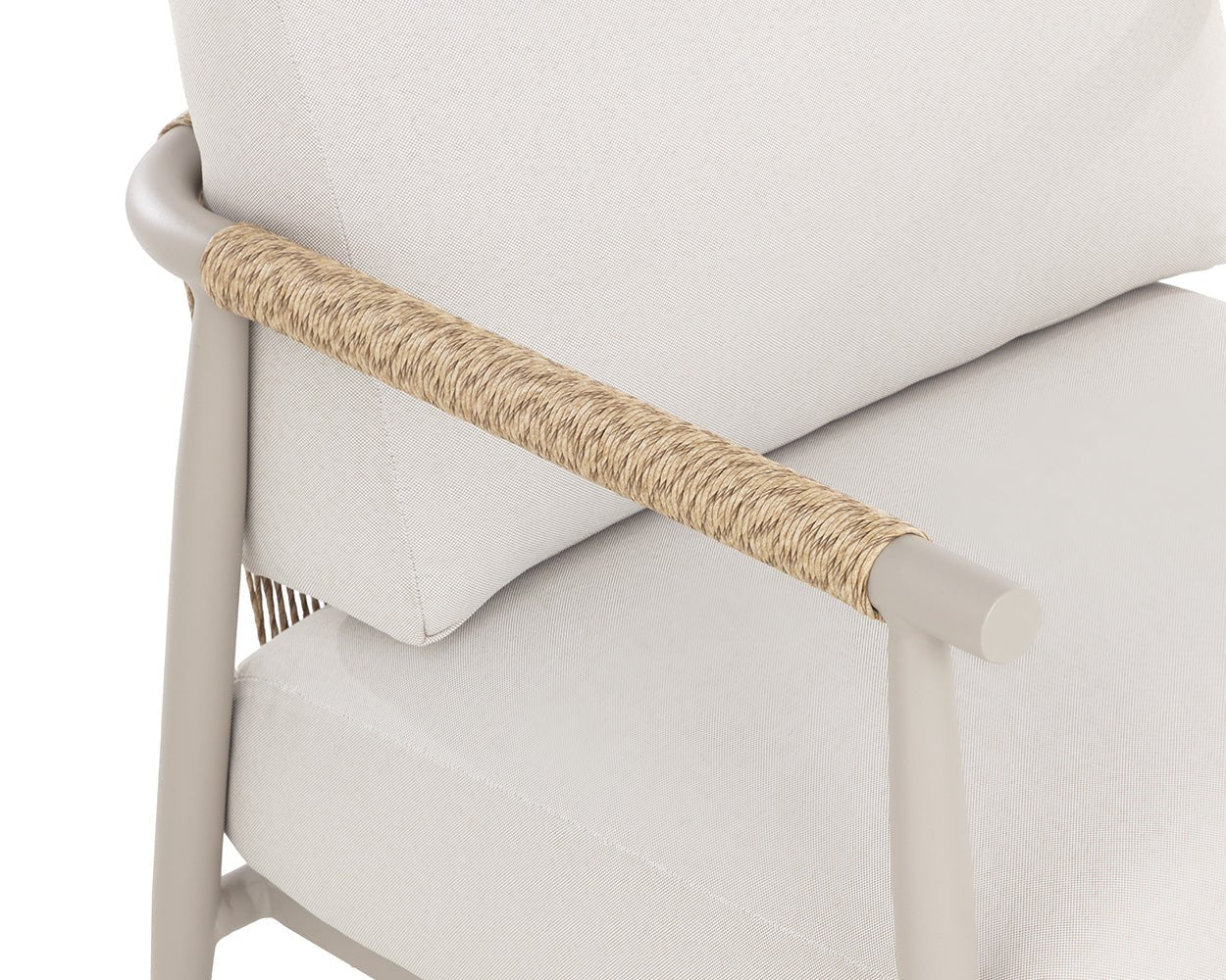 Muros Lounge Chair - Greige - Palazzo Cream - Central Designs