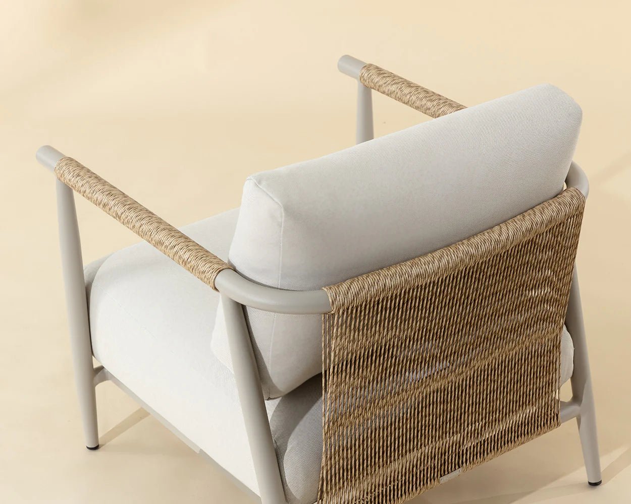 Muros Lounge Chair - Greige - Palazzo Cream - Central Designs