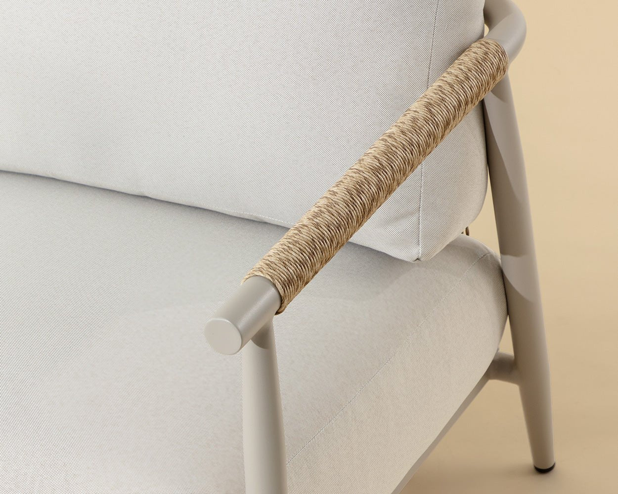 Muros Lounge Chair - Greige - Palazzo Cream - Central Designs
