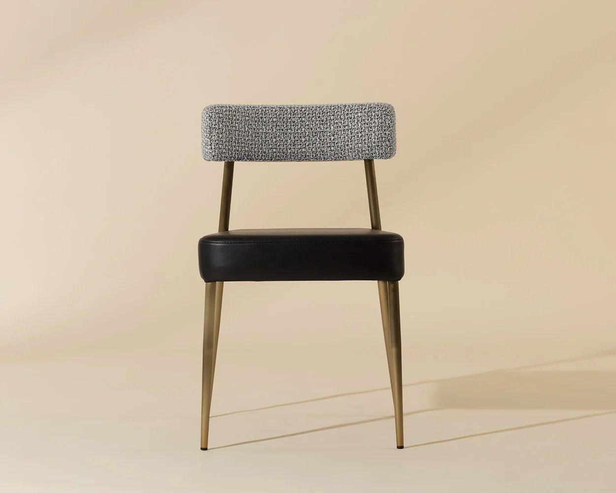 Ashwin Stackable Dining Chair - Bravo Black / Helios Check Black - Central Designs