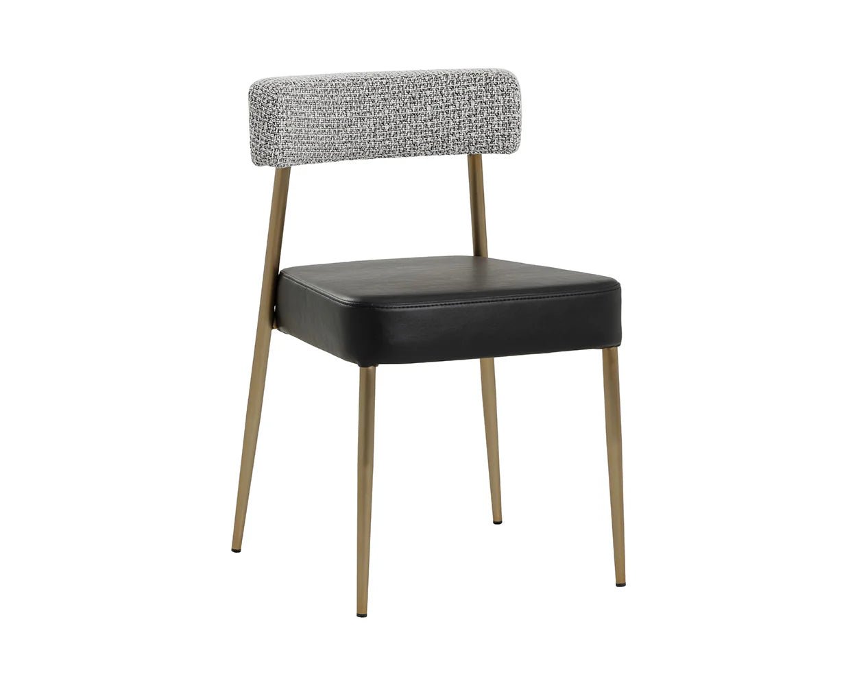 Ashwin Stackable Dining Chair - Bravo Black / Helios Check Black - Central Designs
