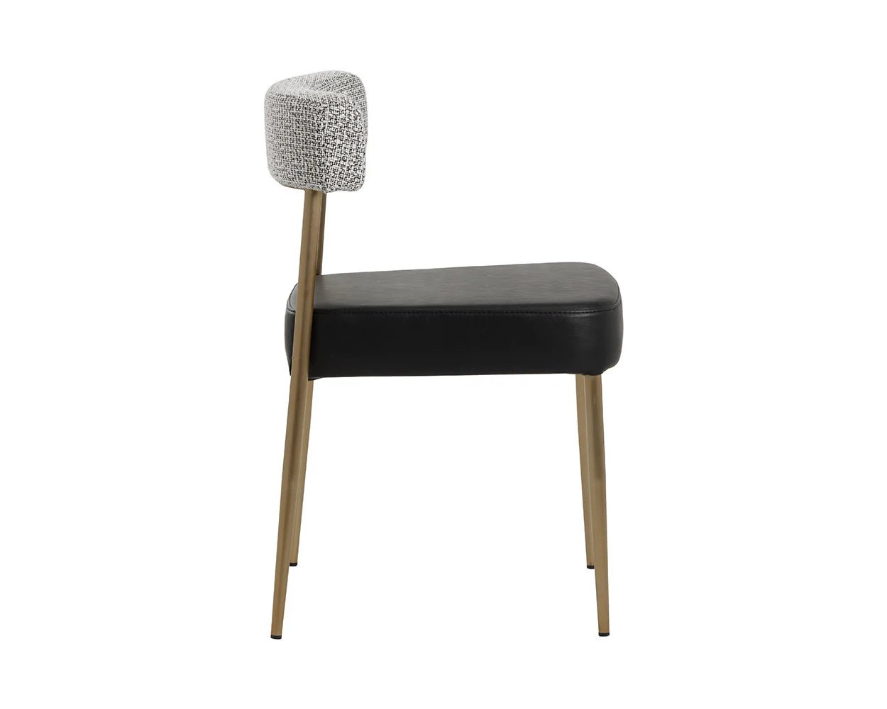 Ashwin Stackable Dining Chair - Bravo Black / Helios Check Black - Central Designs