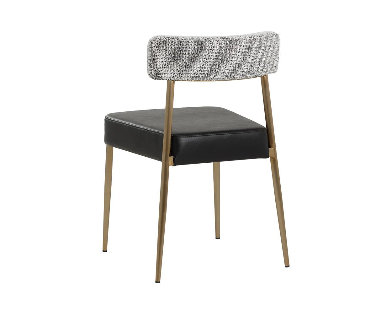 Ashwin Stackable Dining Chair - Bravo Black / Helios Check Black - Central Designs