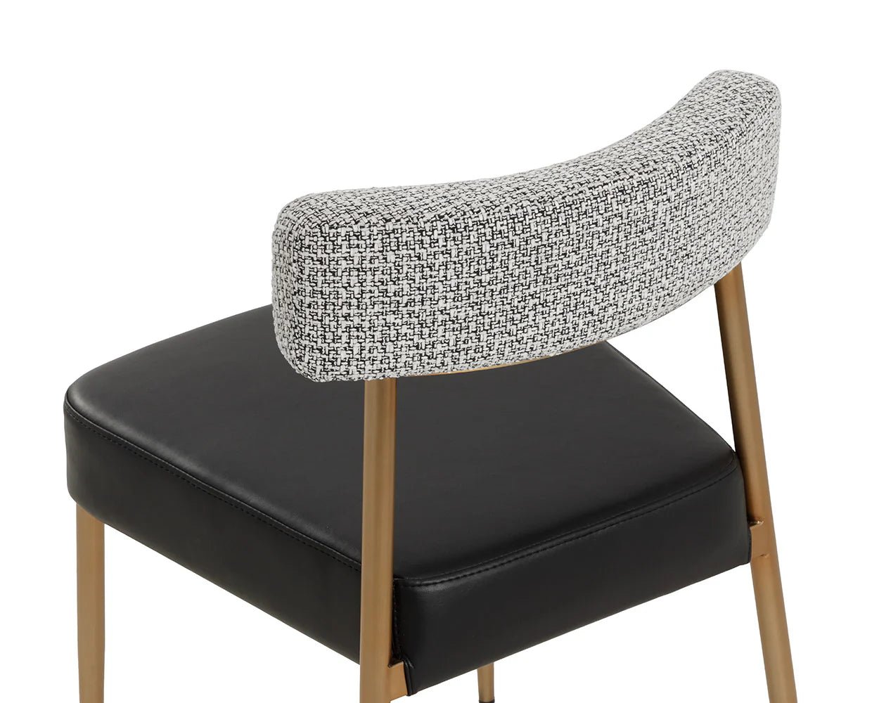 Ashwin Stackable Dining Chair - Bravo Black / Helios Check Black - Central Designs