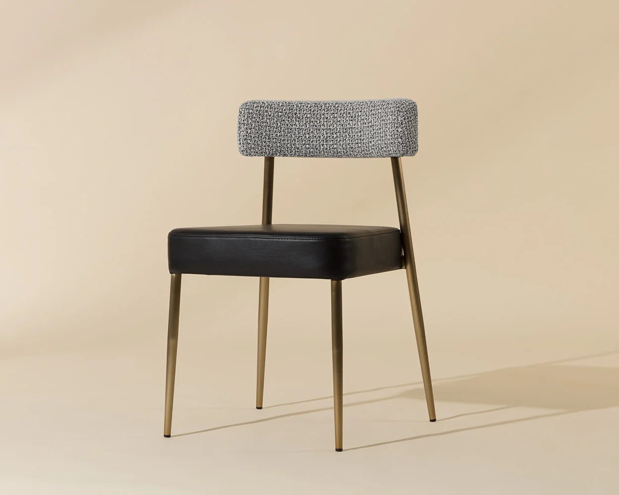 Ashwin Stackable Dining Chair - Bravo Black / Helios Check Black - Central Designs