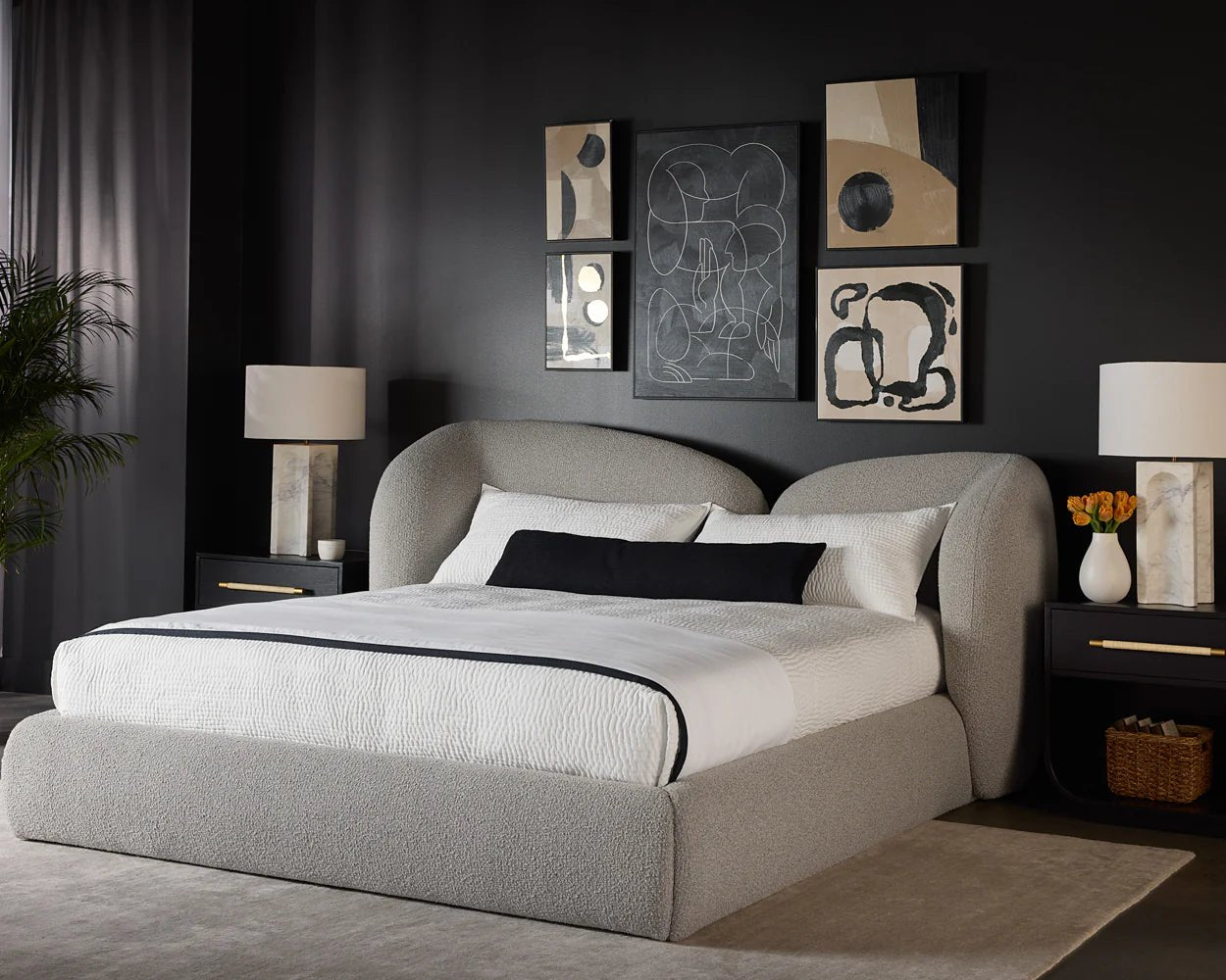 Esme Bed - King - Altro Cappuccino - Central Designs
