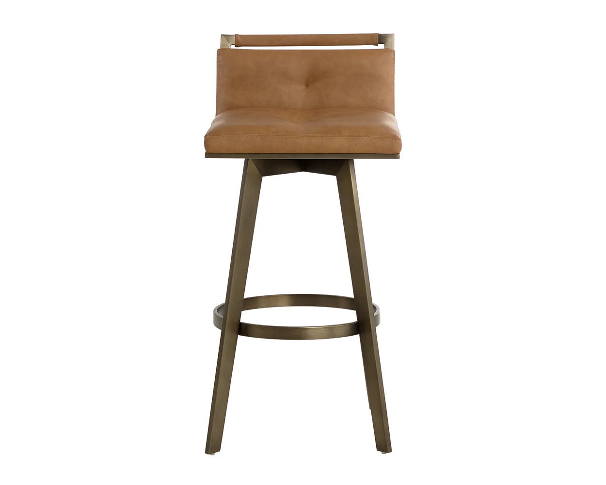 Arizona Swivel Bar Stool - Milliken Cognac - Central Designs